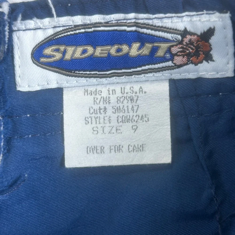 Sideout Womens Vintage Blue Colorblock Swim Skort Shorts Size 9 CQW6245 USA Made
